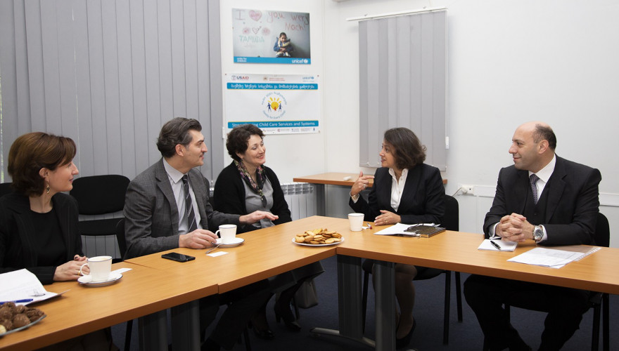 The meeting of Mikheil Kavelashvili with the UNICEF Regional Director for Europe and Central Asia