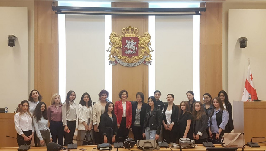 The meeting of Irina Pruidze with the Students Parliament Members