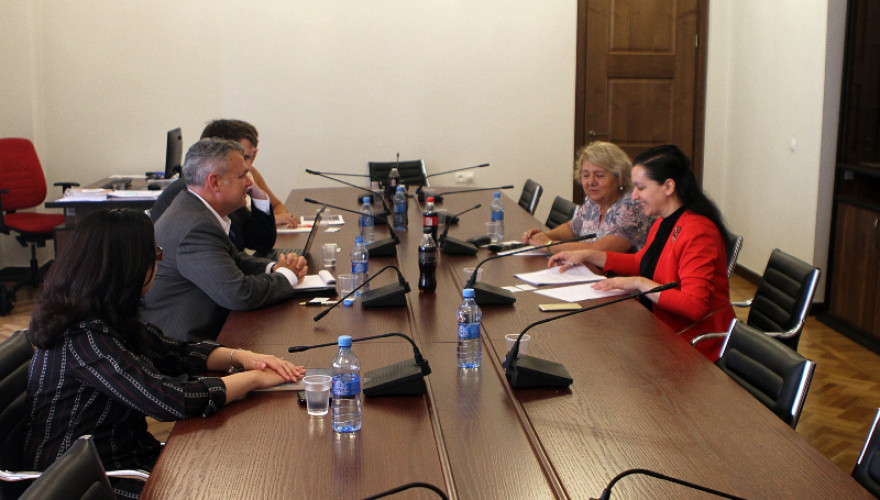 The meeting of Mariam Jashi and Guguli Magradze with the Delegation of the University of Virginia