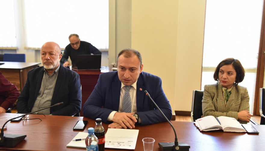 The working meeting of Merab Kvaraia on the project “Civil Budget in Georgia”