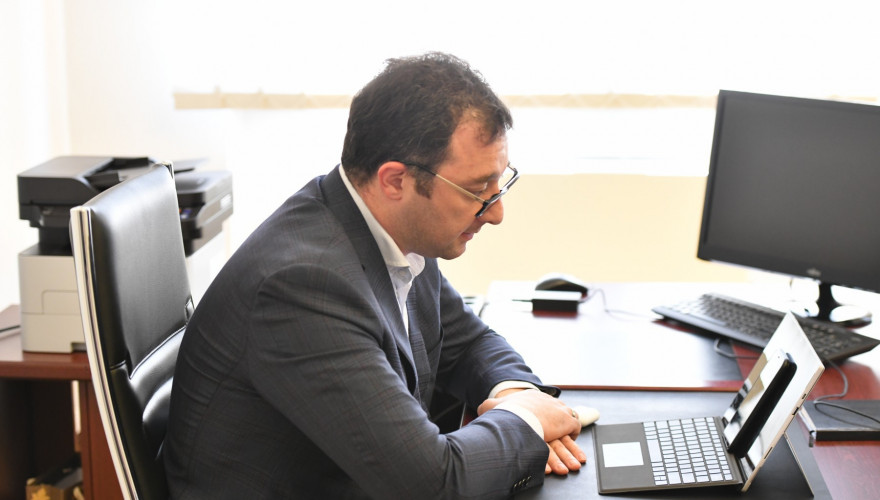 The online meeting of David Songulashvili with Tomáš Valášek