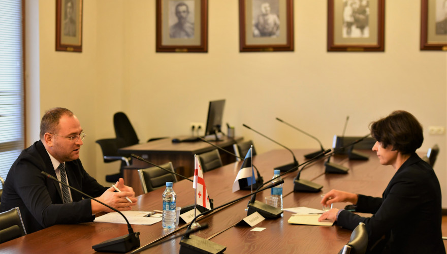 ირაკლი ბერაია ესტონეთის საგანგებო და სრულუფლებიან ელჩს შეხვდა