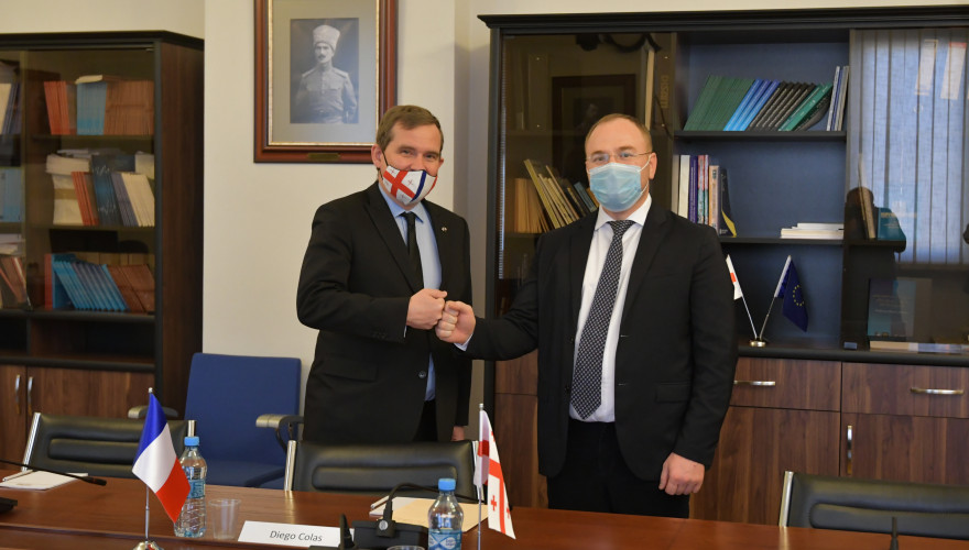 Meeting of Irakli Beraia with Ambassador of France