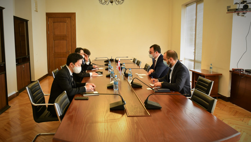 The meeting of David Songulashvili with Akira Imamura