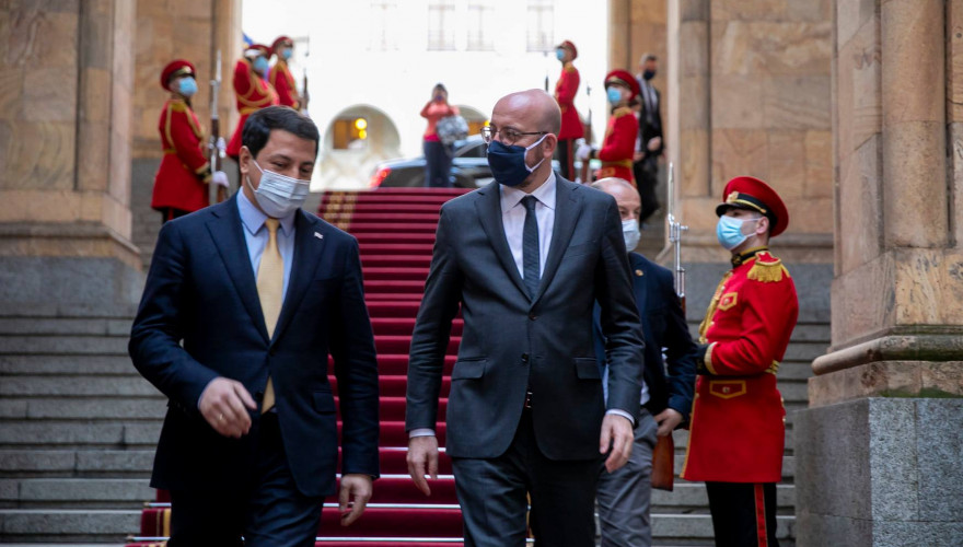 The meeting of Archil Talakvadze with Charles Michel