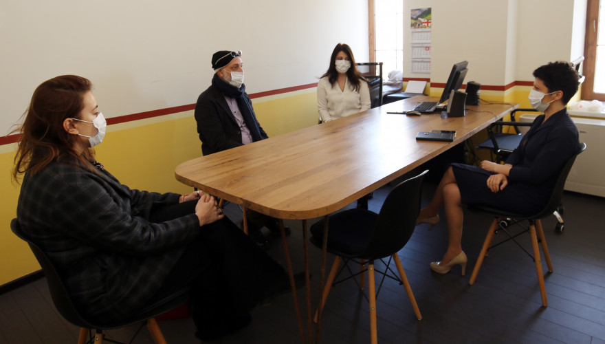 The working visit of Tea Tsulukiani to Tbilisi Gabriadze Theatre