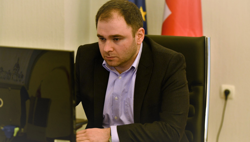 Online Meeting of Nikoloz Samkharadze with British Colleague