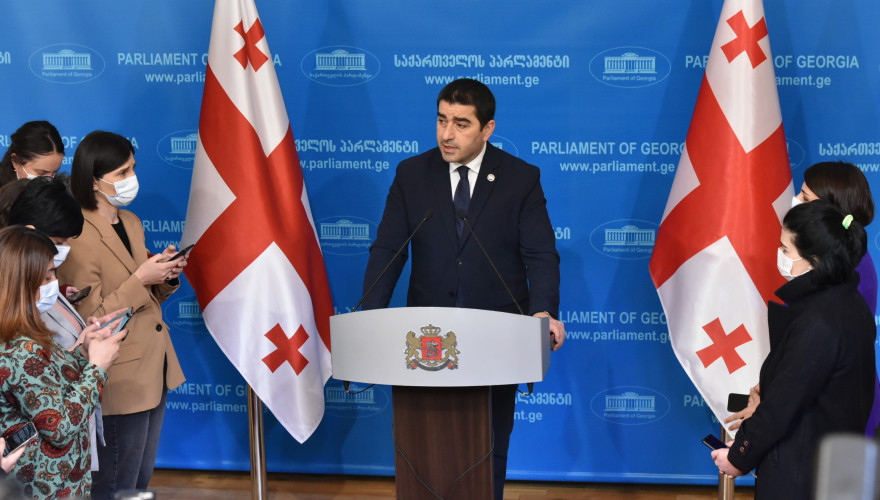 Briefing by Shalva Papuashvili and Levan Ioseliani on Registered Constitutional Amendments