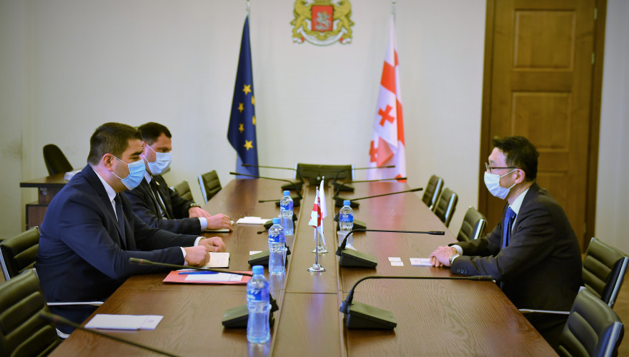 Meeting of Shalva Papuashvili and Giorgi Amilakhvari with Ambassador of Japan