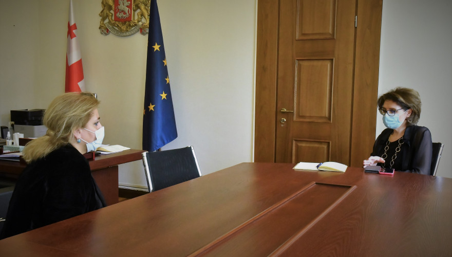 ელისო ბოლქვაძე თბილისის აპოლონ ქუთათელაძის სახელობის სახელმწიფო სამხატვრო აკადემიის ასოცირებულ პროფესორს თეა ქუთათელაძეს შეხვდა