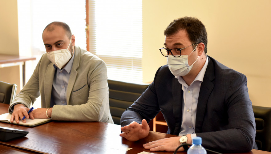 Meeting of David Songhulashvili with Executive Director of American Chamber of Commerce in Georgia, George Welton