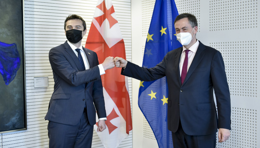 Meeting of Kakha Kutchava with Chairman of Foreign Affairs Committee of European Parliament, David McAllister