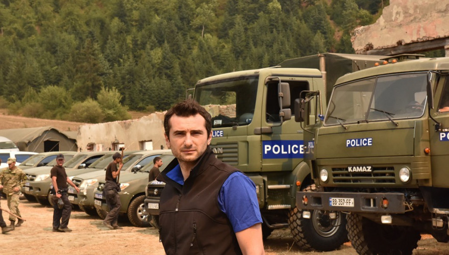Kakhaber Kuchava stays in the disaster zone