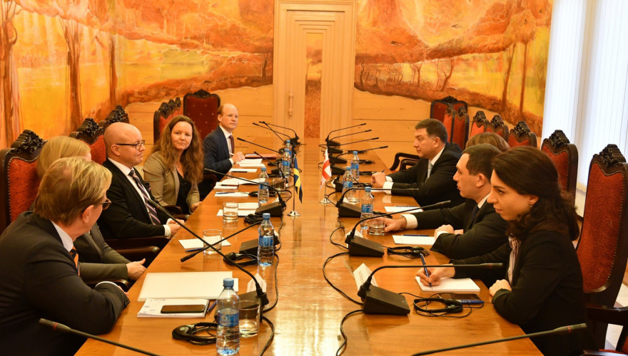 The meeting of the Faction “European Georgia” with the Swedish Parliamentary Delegation