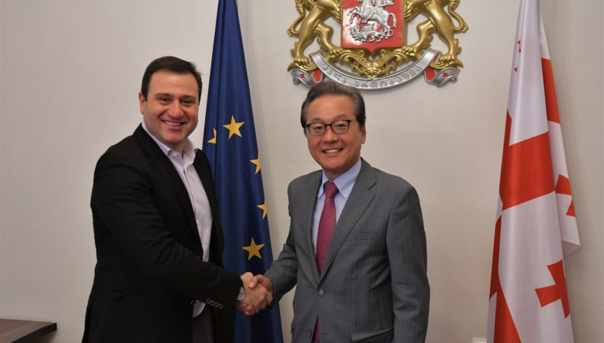 The meeting of Levan Koberidze with the Vice President of Hitachi