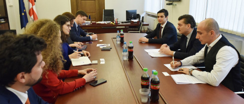 The meeting of Mikheil Kavelashvili with the OSCE Representatives for Youth and Safety Affairs