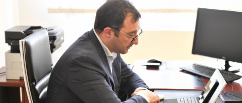 The online meeting of David Songulashvili with Tomáš Valášek