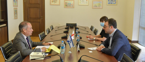 The meeting of David Songulashvili with the Ambassador of Israel