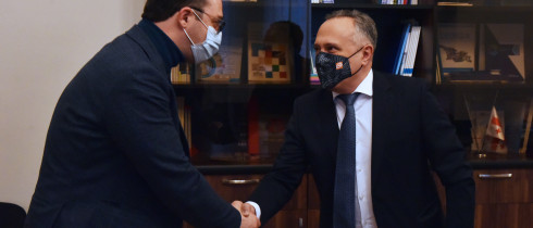 The meeting of David Songulashvili with the Director-General of “Gebrüder Weiss Georgia”