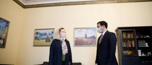 The meeting of Archil Talakvadze with the Head of the CoE Office, Natalia Voutova