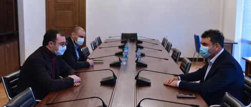 The meeting of David Songulashvili with the President of the Georgian Chamber of Commerce and Industry