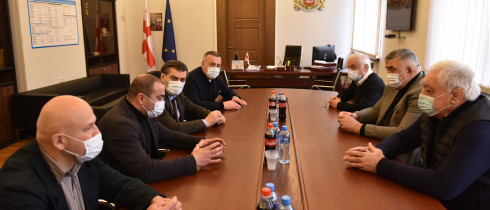 Meeting of Mikheil Kavelashvili with Former Wrestlers on Construction of Wrestling Hall in Oni