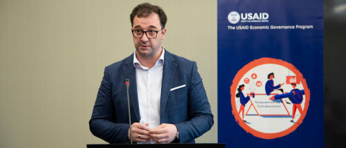 David Songulashvili participating in the Ceremony of Signing of the Memorandum by Think Tanks