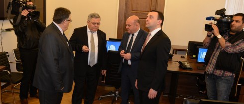 The Speaker, David Usupashvili and the Prime Minister, Irakli Garibashvili visited the preparatory works for hosting EBRD Annual Meeting and Business-forum