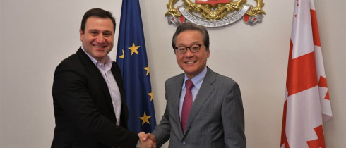 The meeting of Levan Koberidze with the Vice President of Hitachi 