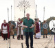 The Vice Speaker Ilia Nakashidze attending the public feast Colchis Day at Sarpi beach